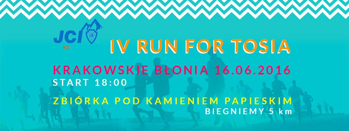 Run for Tosia! 16 czerwca - krakowskie Błonia